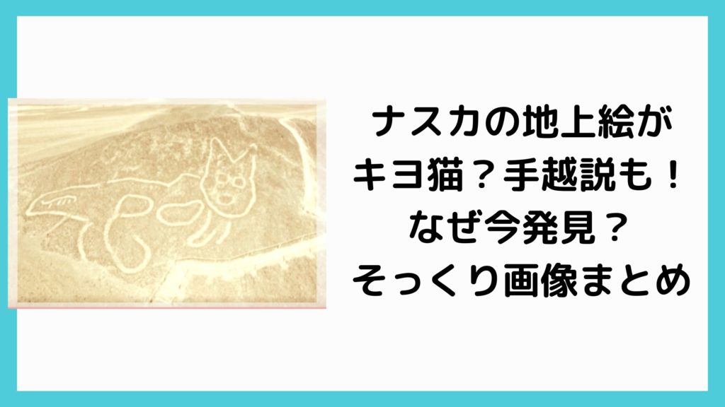 ナスカの地上絵猫キヨ