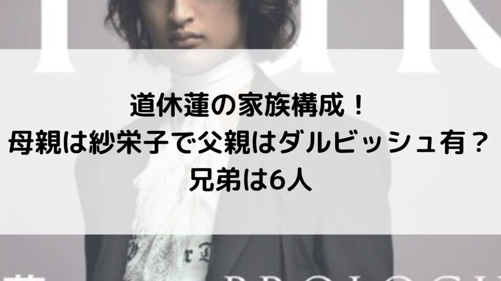 道休蓮の家族構成！母親は紗栄子で父親はダルビッシュ有？兄弟は6人